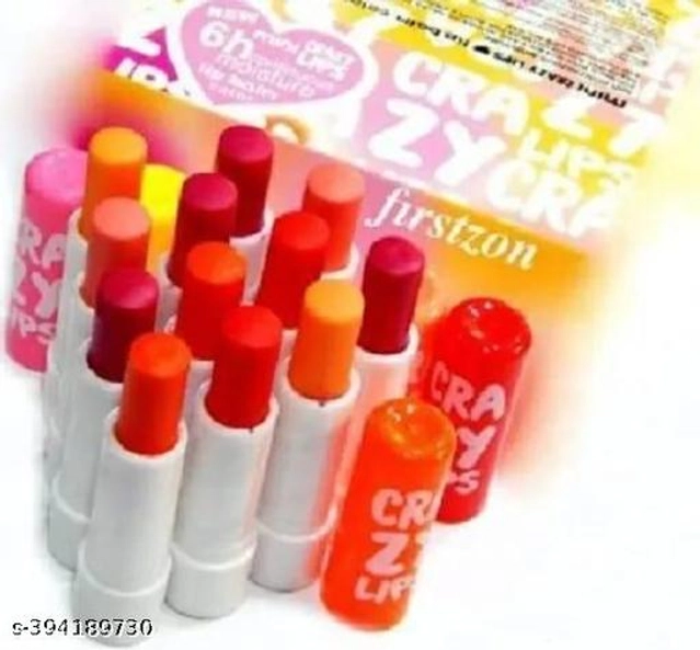 Crazy Lip Balm (Multicolor, Pack of 12)