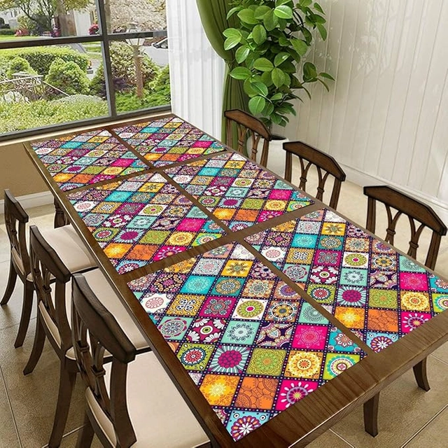 Crosmo Rectangular Table Placemat  (Multicolor) (Pack Of 6)
