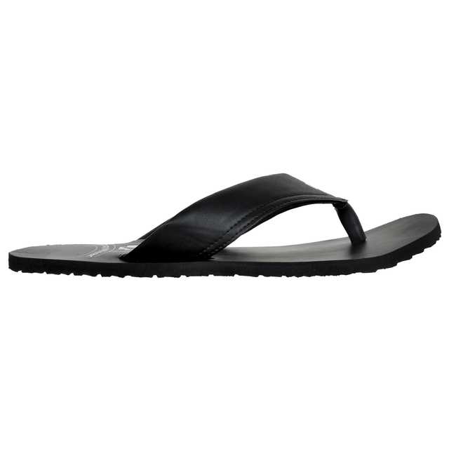 Cozy Wear Rubber Casual Wear Slippers For Men (Black, 6) (HF-12)