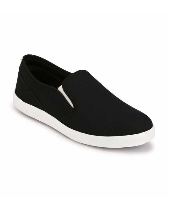 Canvas Synthetic Casual Shoes For Men (Black, UK 10) (kk-319)