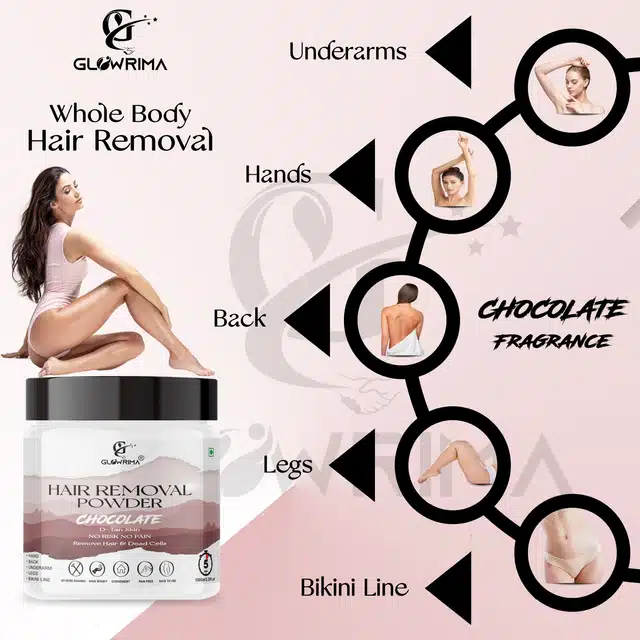 Glowrima Chocolate Fragrance Hair Removal Powder (100 g)