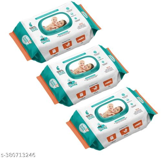 BuddsBuddy (80 Pcs) Baby Wet Wipes (Pack of 3)