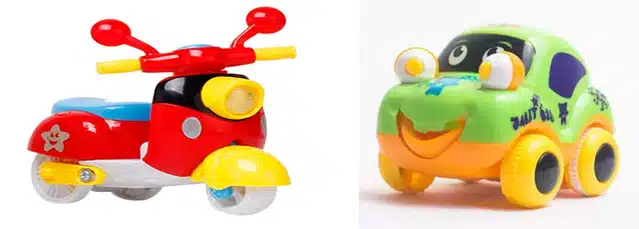 Mini Smiley Car with Scooter Toy (Set of 2, Multicolor)