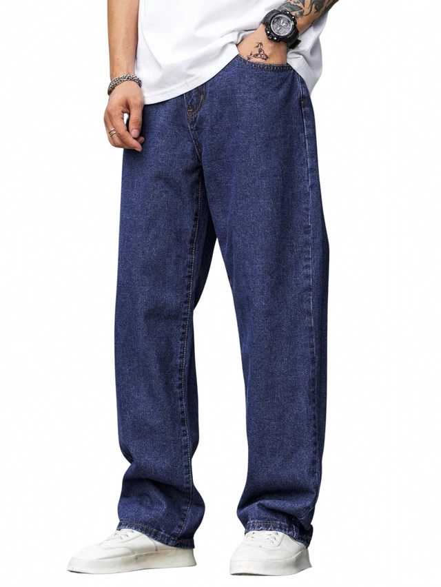 Denim Baggi Fit Jeans for Men (Blue, 28)