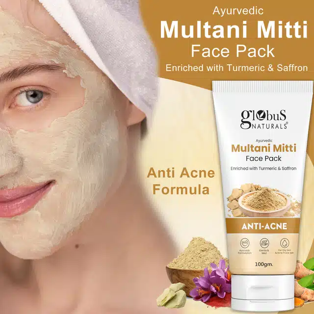 Globus Naturals Anti Acne Multani Mitti Face Pack (100 g)