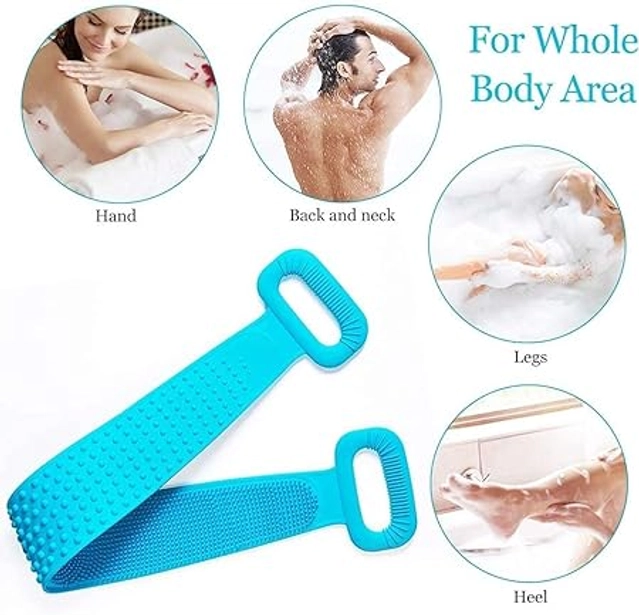 Silicone Double Side Bathing Scrubber (Multicolor)