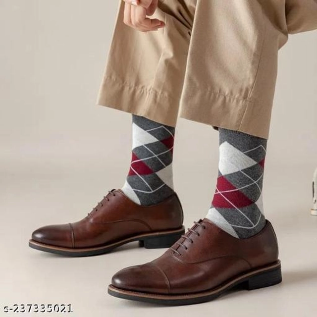 Cotton Socks for Men (Multicolor, Set of 3)