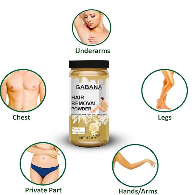 Gabana Vanilla Fragrance Painless Hair Removal Powder (150 g)