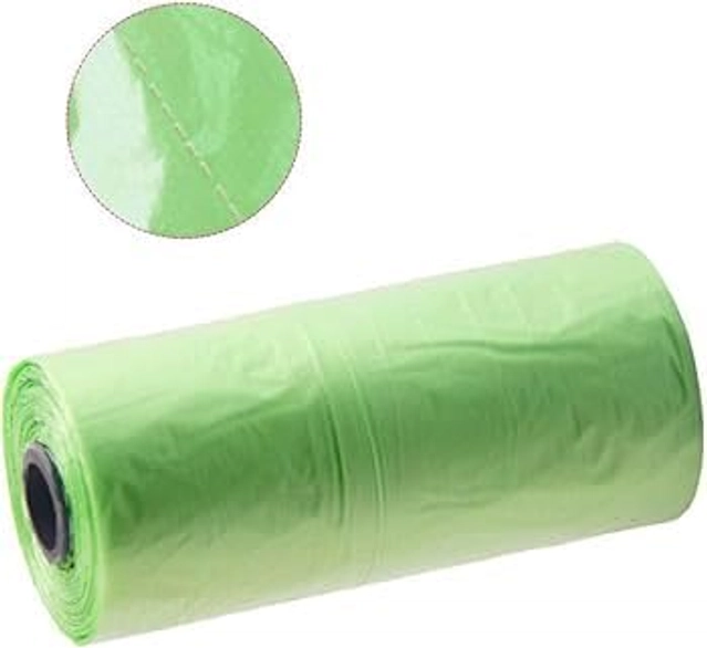 Biodegradable Green Garbage Bags for Dustbin -(Pack of 4,Green) Medium 19 x 21 Inches | 30 piece per Roll