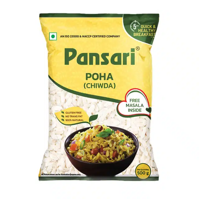 पंसारी पोहा 500 g+फ्री मसाला इनसाइड