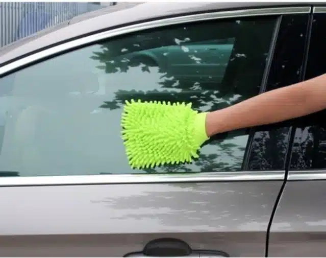 Double Sided Microfiber Car Cleaning Sponge (Multicolour)