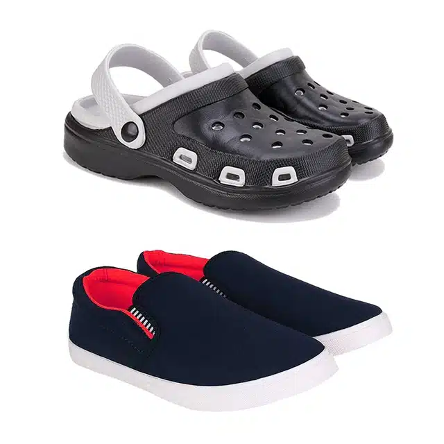 Clogs & Casual Shoes for Men (Pack of 2) (Multicolor, 6)