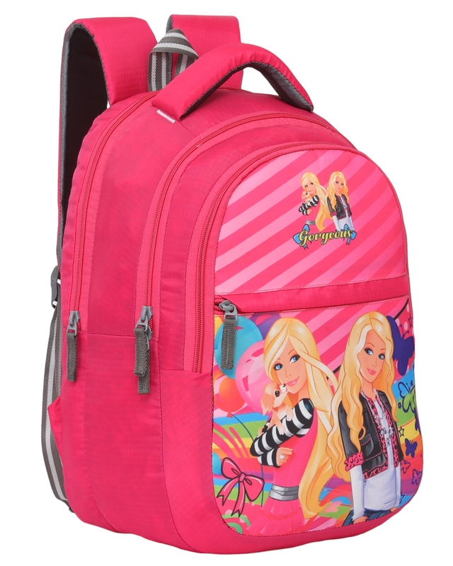 Polyester Backpack for Kids (Pink, 25 L)