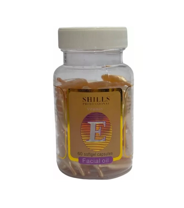 Shills 60 Pcs Vitamin E Facial Oil Soft Gel Capsules (Pack of 1)