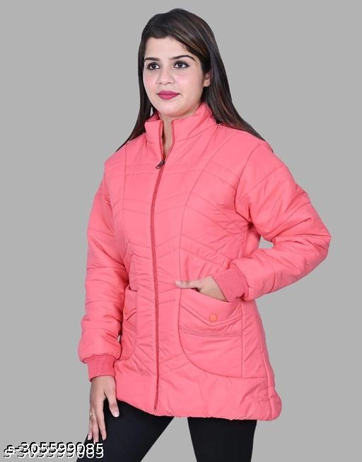 Nylon Jacket for Women (Pink, L)