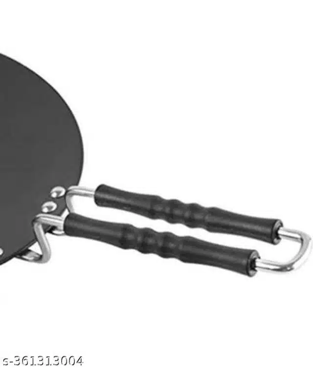 Iron Tawa for Kitchen (Black, 10 inches)