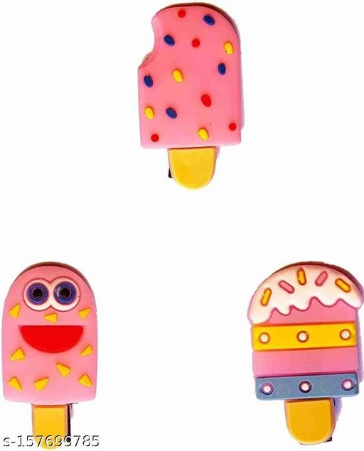 Rubber Hair Clips for Girls (Multicolor, Pack of 10)