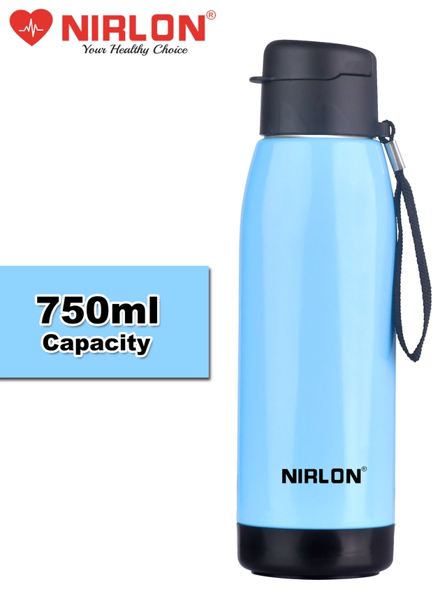 Nirlon PU Insulated Stainless Steel Water Bottles (Blue, 750 ml)