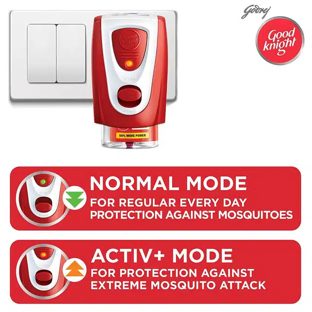 Good Knight Power Activ+ Liquid Vapourizer - Mosquito Repellent Refill - (Pack Of 2) (45 ml Each)