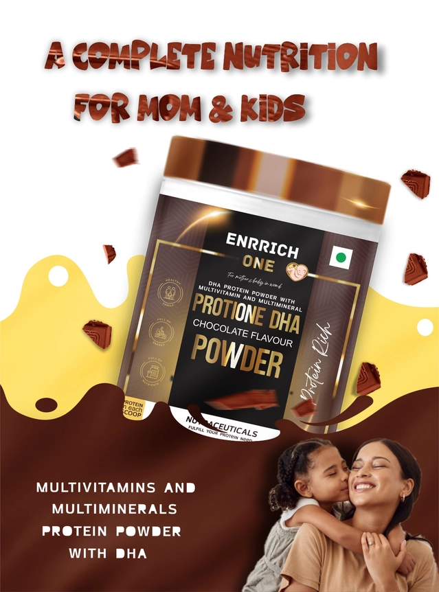 Enrrich One Protione Chocolate Flavoured DHA Protein Powder (200 g)