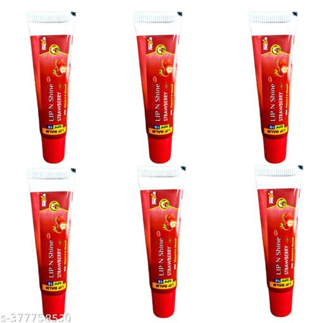 Lip N Sine Strawberry Lip Balm (10 g, Pack of 6)