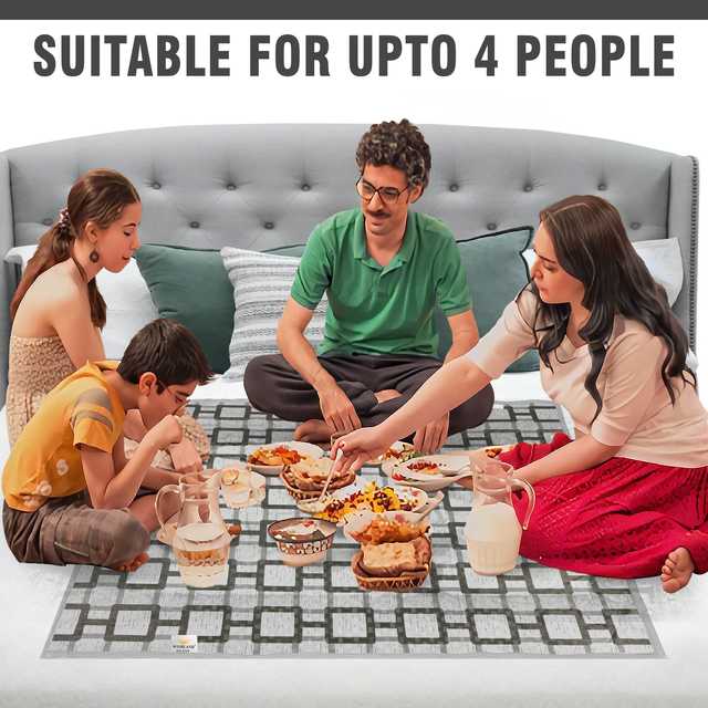 PVC 0.30 mm Waterproof Bed Server Food Mat (Multicolor, 36 x 36 Inch) (A-67)