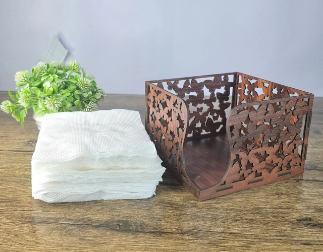 Wooden Tissue Paper Holder (Multicolor)