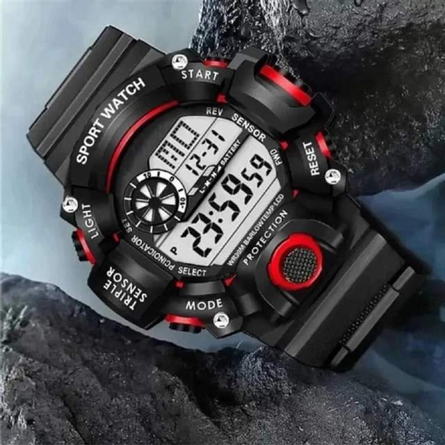 Digital Sports Watch for Men & Boys (Black)