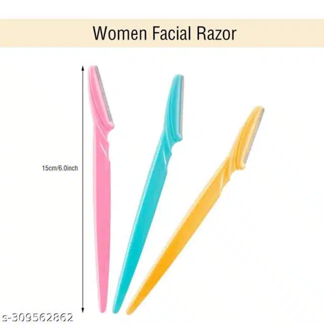 Plastic Facial Hair Remover (Multicolor, Pack of 3)