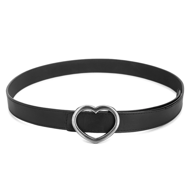 Artificial leather Belt for Women (Black, Free Size)