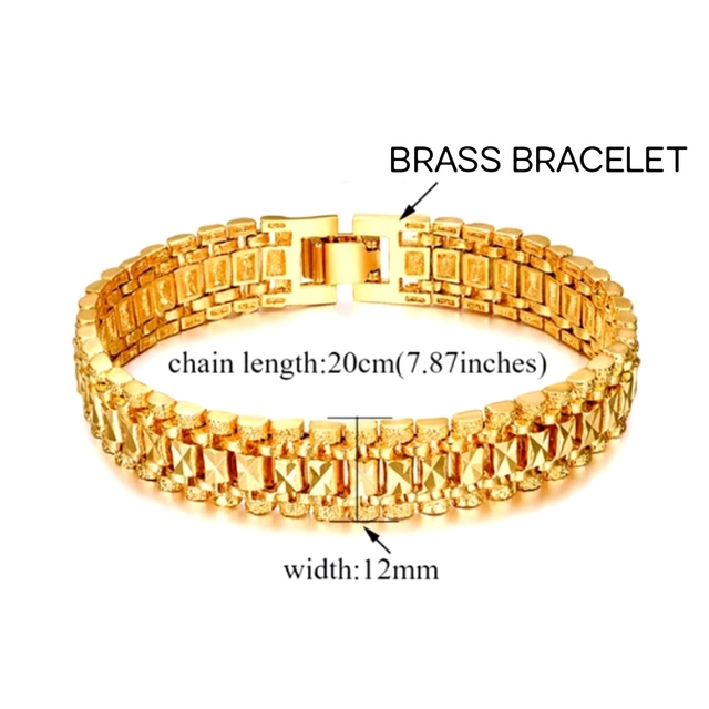 Brass Bracelet for Men (Gold)