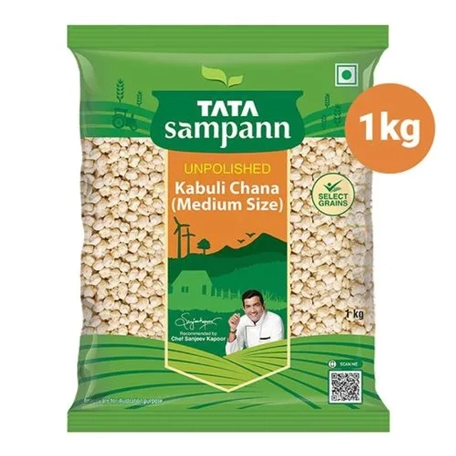 टाटा सम्पन्न काबुली चना (मीडियम साइज) 1 Kg