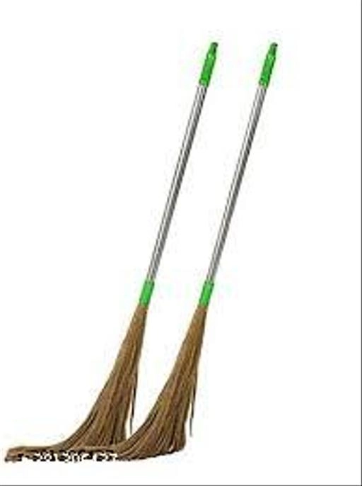 Laxmi Grass Broom (Multicolor, Pack of 2)