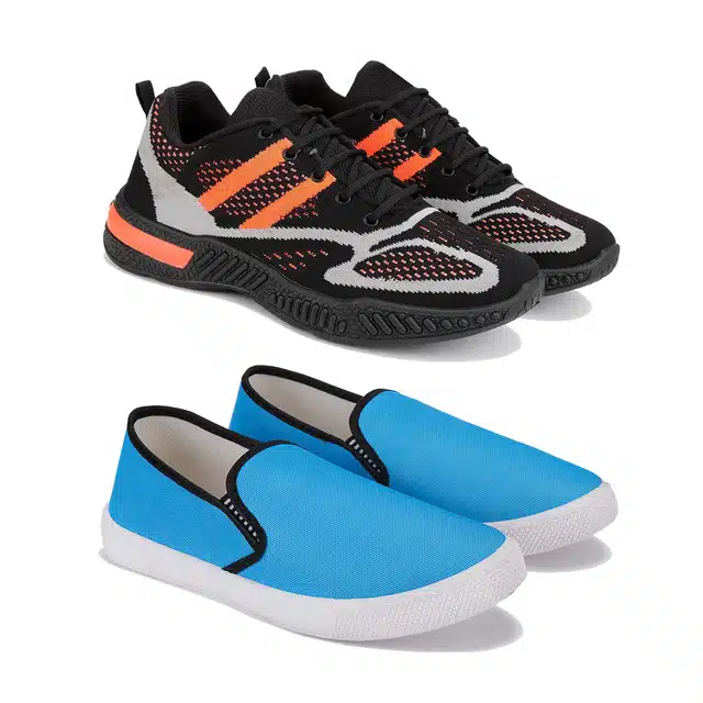 Combo of Sports Shoes & Casual Shoes for Men (Pack of 2) (Multicolor, 8)