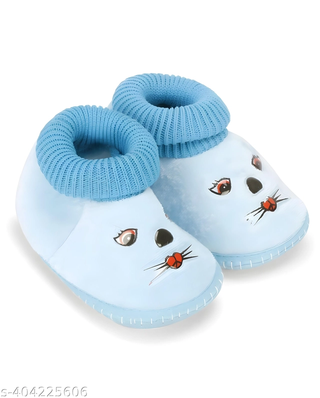 Cotton Booties for Infants (Multicolor, 3-6 Months)