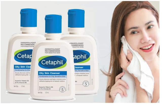 Cetaphil Oily Skin Cleanser (125 ml, Pack of 3)