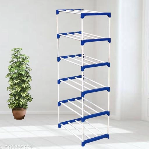 Metal 6 Layer Collapsible Multipurpose Rack (Blue)