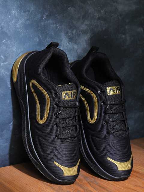 Fosty Running Shoes for Men (Black, 6) (ADE-594)
