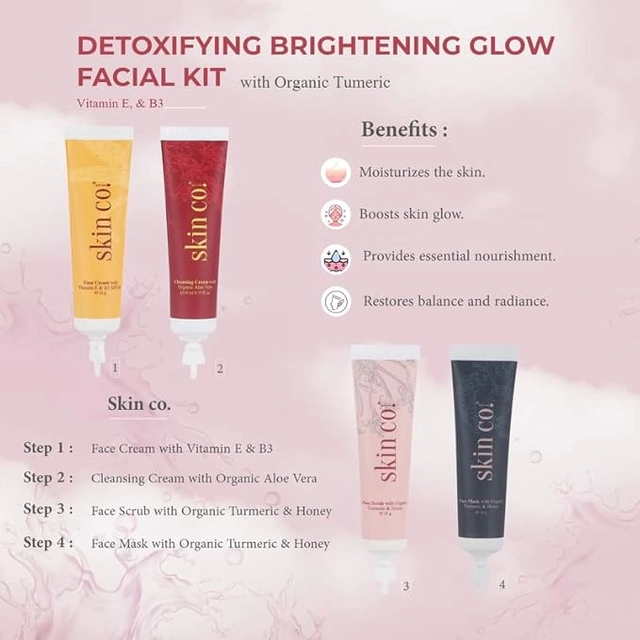 Skin Co. Detoxifying Brightning Glow Facial Kit (40 g)