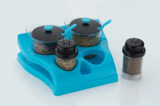 Plastic Multipurpose Spice and Pickle Jar Rack for Kitchen (Multicolor)