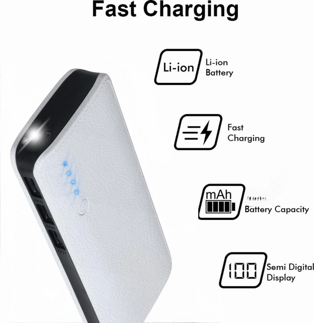 20000 mAh Power Bank (White)