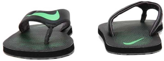 Flipflops for Men (Black & Green, 6)