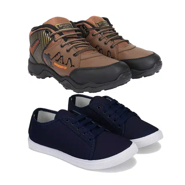 Shoes with Casual shoes for Men (Multicolor, 10) (Pack Of 2)