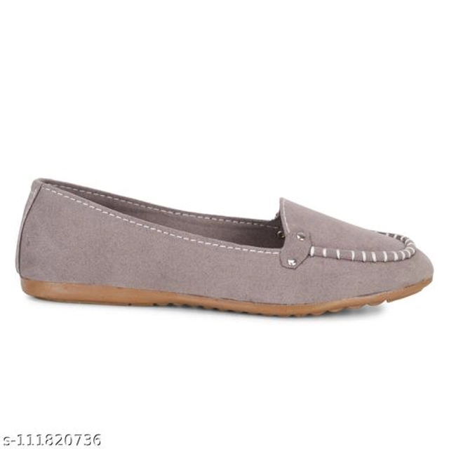 Loafers for Women (Grey, 3)