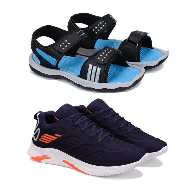 Sandals & Sports Shoes for Men (Pack of 2) (Multicolor, 6)