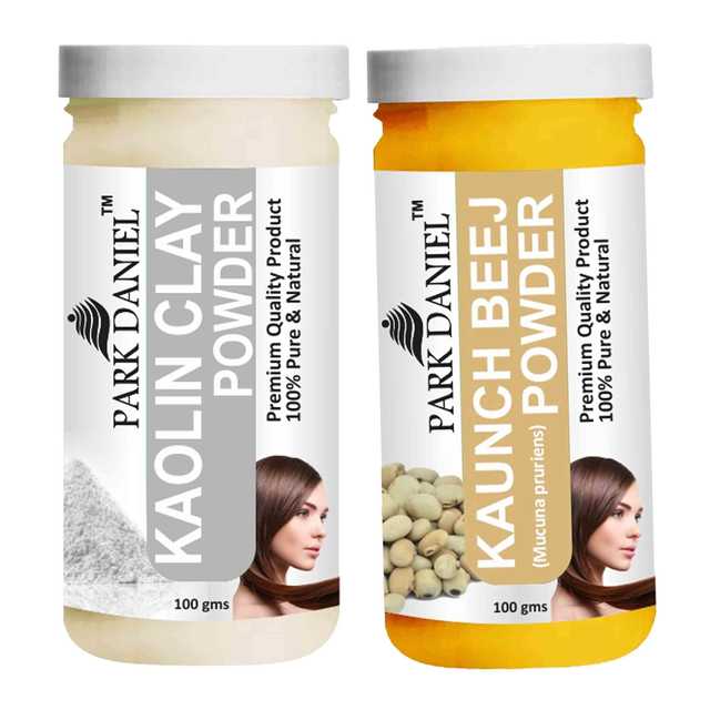 Park Daniel 100% Pure & Natural Kaolin Clay Powder & Kaunch Beej Powder (Pack Of 2, 100 g) (SE-901)