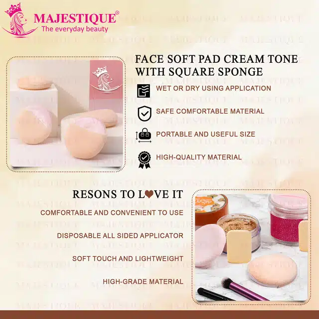 Majestique Reusable Makeup Removal Pads (Pack of 2) (B-130)