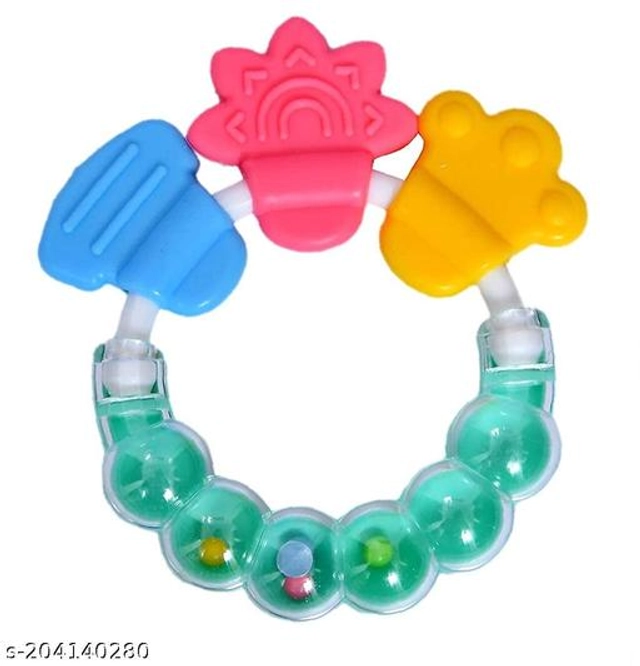 Silicone Rattle Toy for Baby (Multicolor)