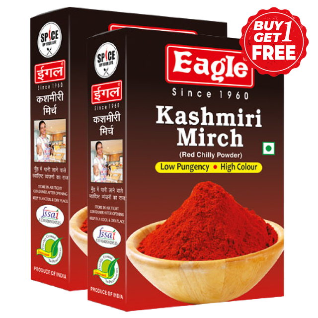 ईगल कश्मीरी मिर्च पाउडर 2X100 g (1 के साथ 1 मुफ्त)