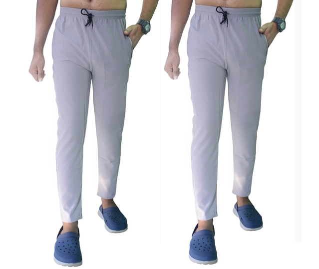 Modal Trackpants for Men (Grey, 28) (Pack of 2)